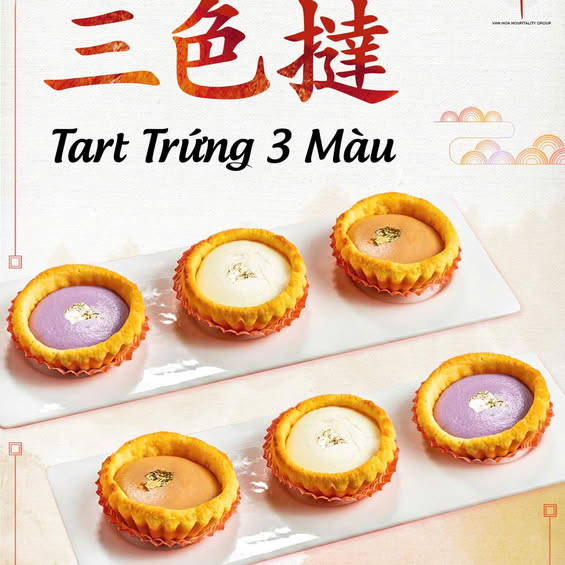 MÓN MỚI RA MẮT – TART TRỨNG 3 MÀU ĐỘC ĐÁO